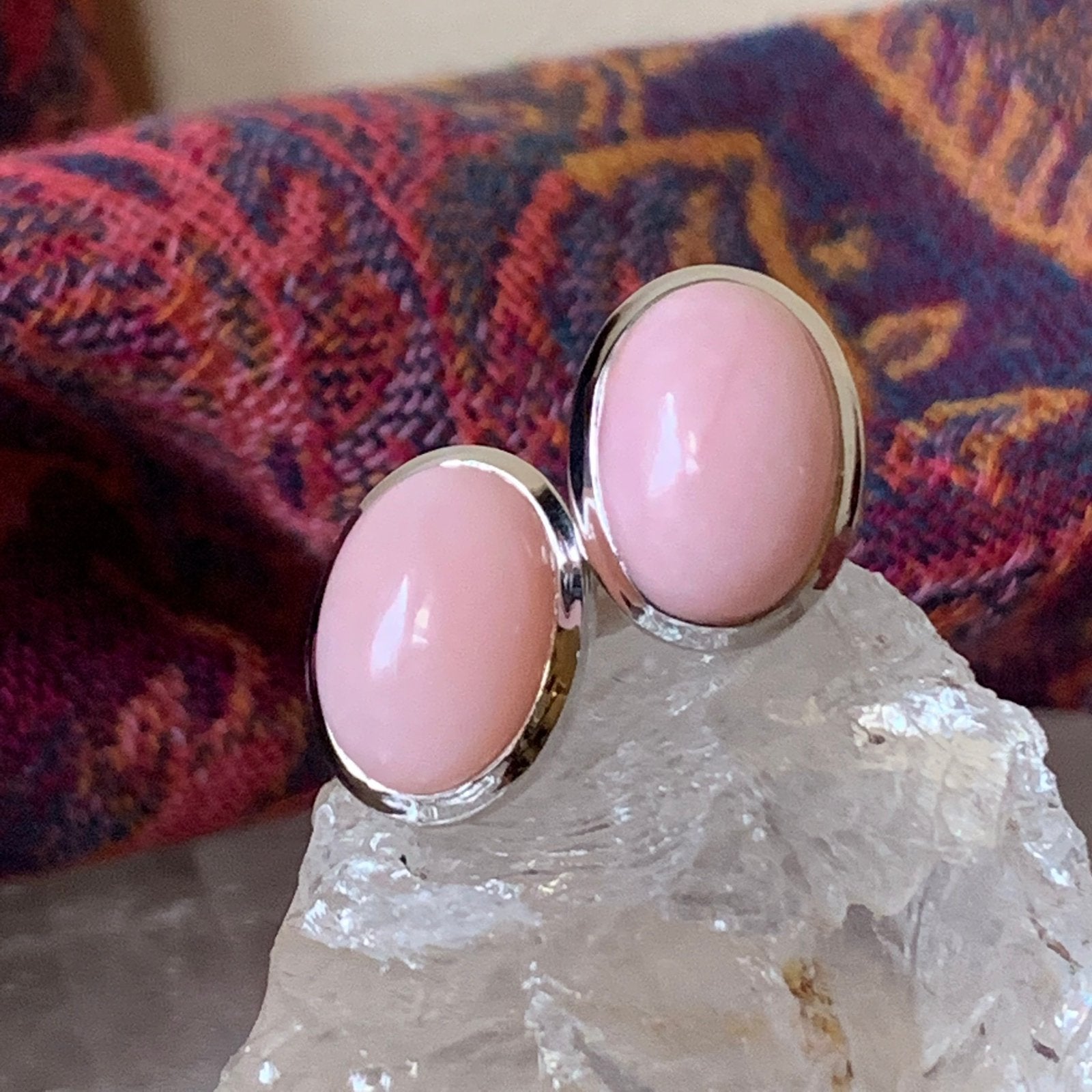 Opaal Andes zilver beschermt geluk vreugde voorspoed magie, Magnolia11, Nieuw, Ophalen of Verzenden, Roze
