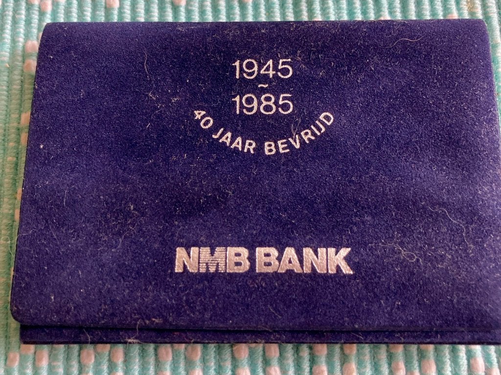 zilveren 10 Gulden en 40 jaar bevrijd munt, Setje, Koningin Beatrix, Zilver, Ophalen of Verzenden