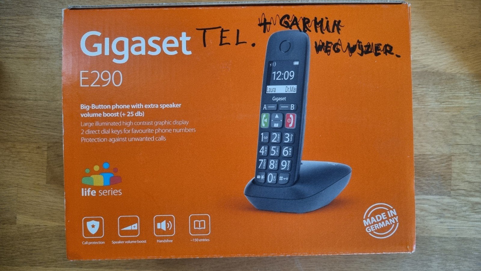 Gigaset E290 Big-Button telefoon met extra luidspreker, Verzenden, Gebruikt, 1 handset