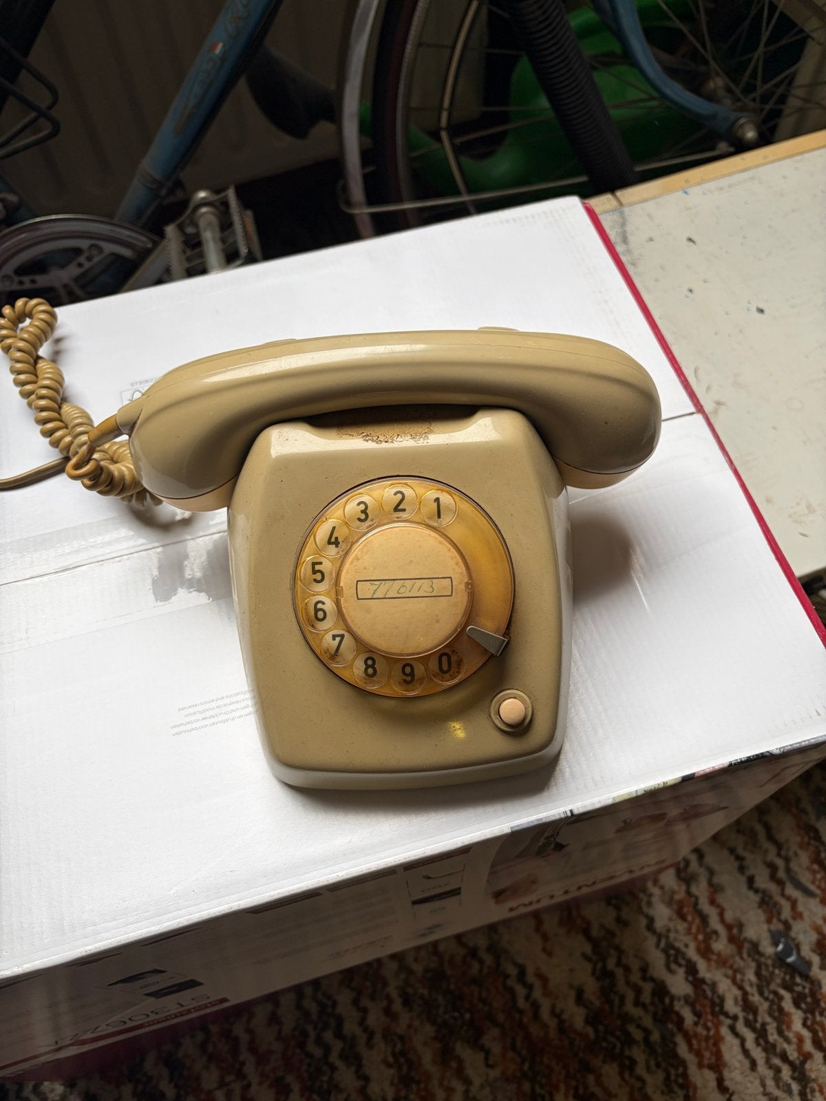 Vintage Telefoon met Draaischijf - Jaren '70, Ophalen of Verzenden, Gebruikt, Met draaischijf