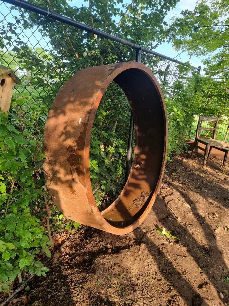 Grote Cortenstaal Plantenring 200cm x 40 cm, Ophalen, Gebruikt, 100 cm of meer, Rond