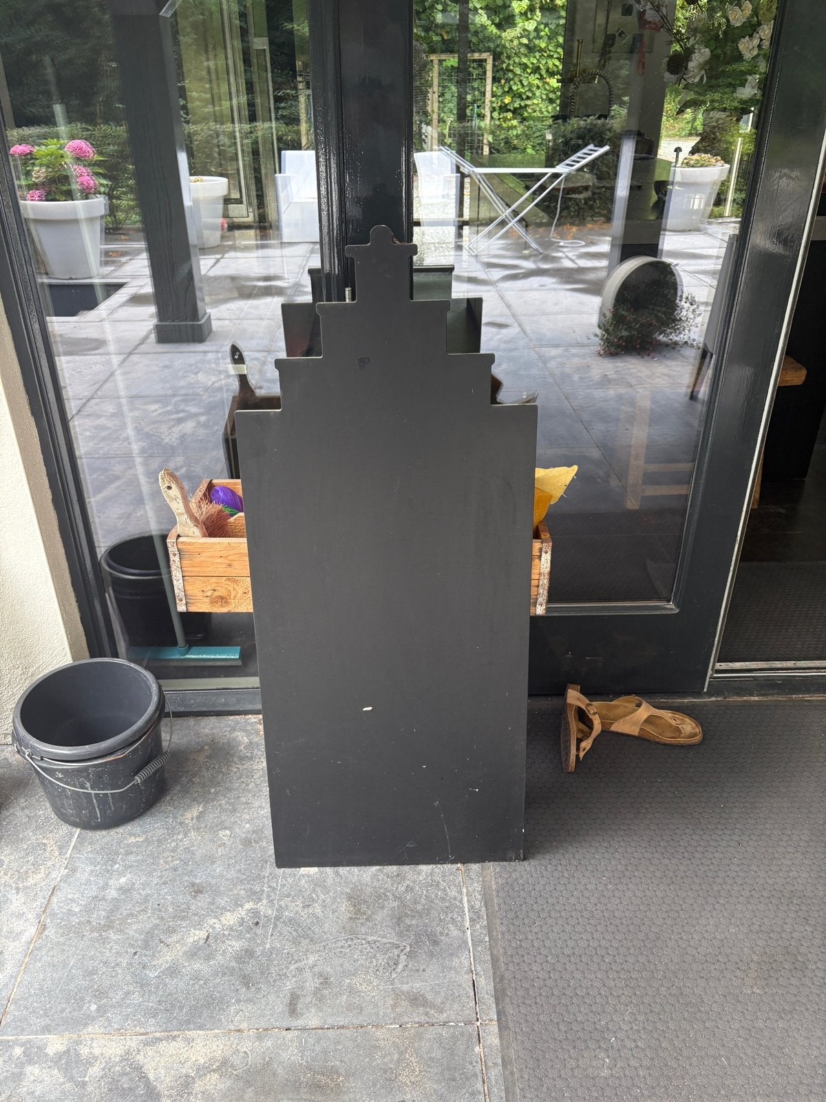 Krijtbord, Ophalen, Hout, Overige stijlen, Gebruikt