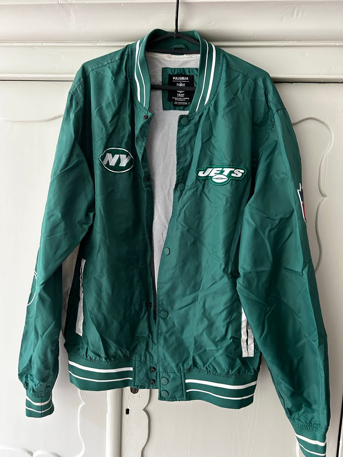 Pull&Bear NFL Jets Bomberjack - Maat L, Ophalen of Verzenden, Zo goed als nieuw, Groen