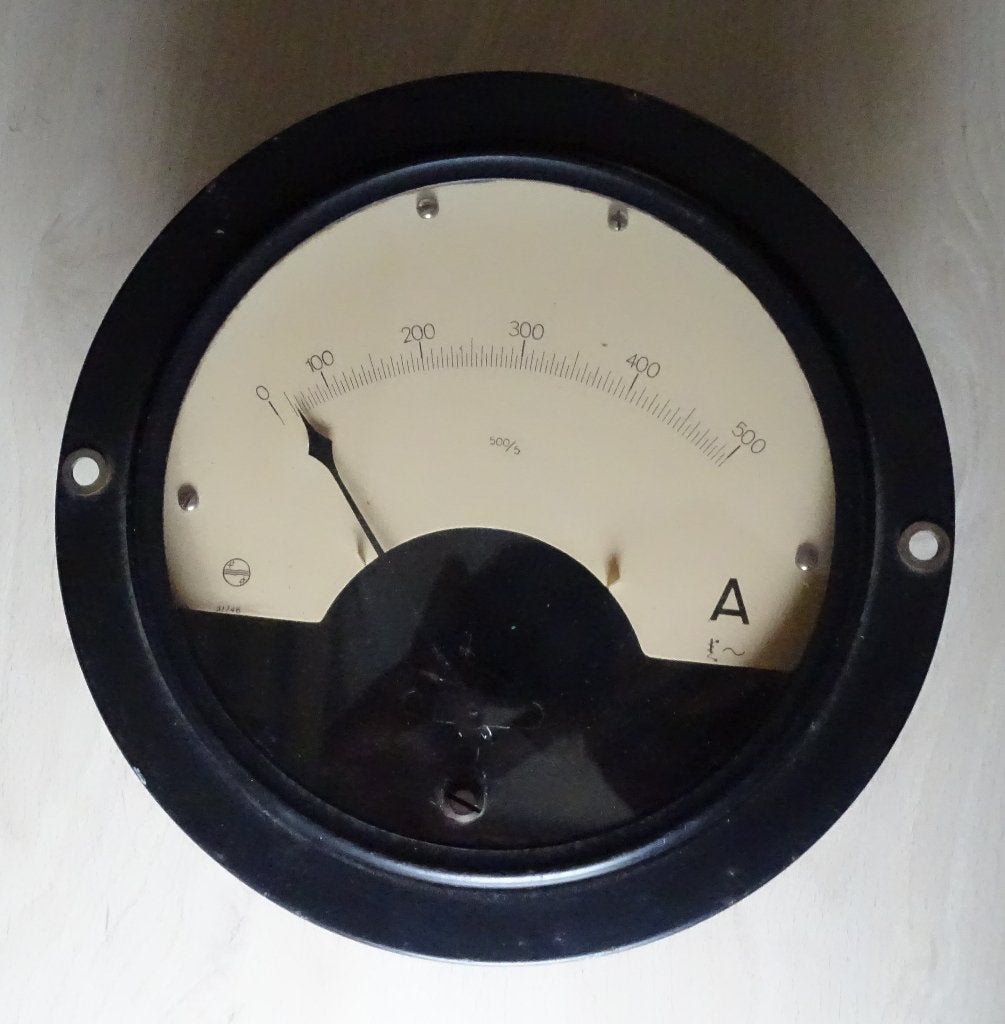 Grote Vintage Amperemeter, Ophalen of Verzenden, Gebruikt