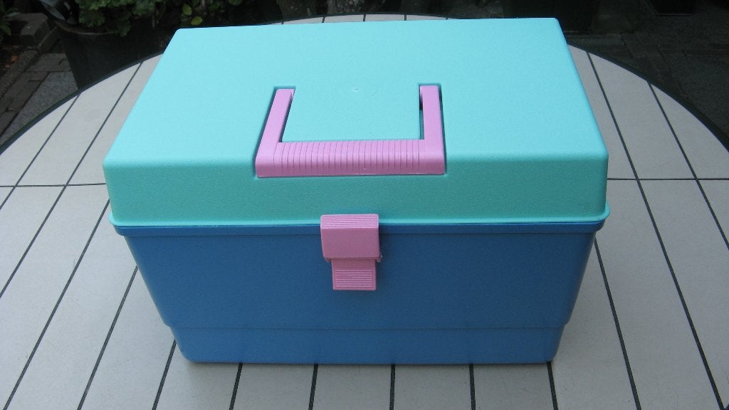 retro naaidoos/koffer izgs, Ophalen of Verzenden, Zo goed als nieuw, Overige typen