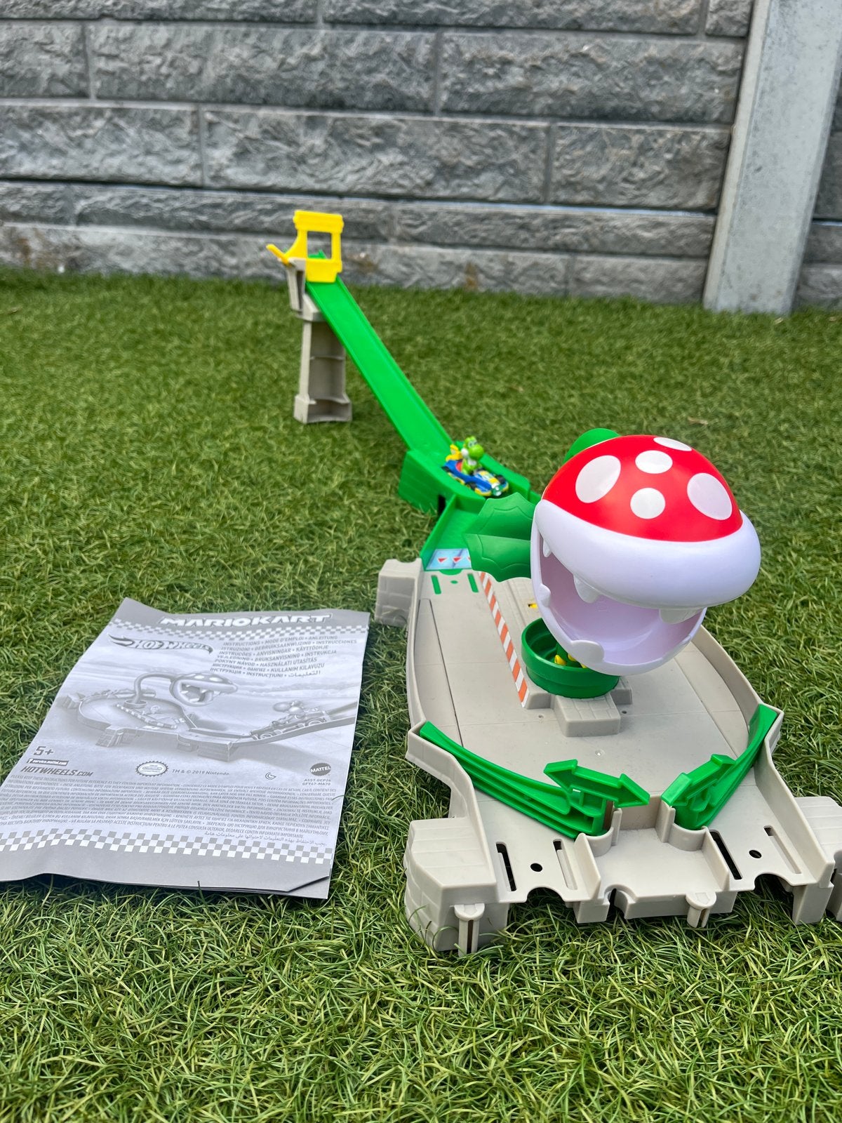 Hot Wheels Mario Kart Piranha Plant Racebaan, Ophalen, Racebaan, Zo goed als nieuw, Hot Wheels