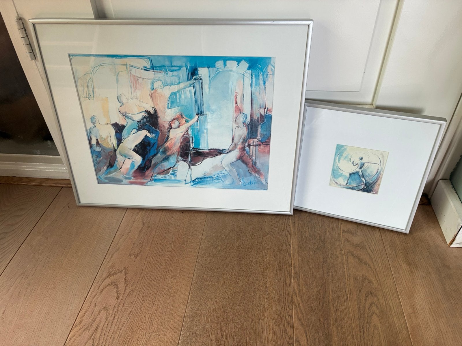 Twee zeefdrukken o.a. Bernadette Leijdekkers, Gesigneerd, Ophalen, Zeefdruk