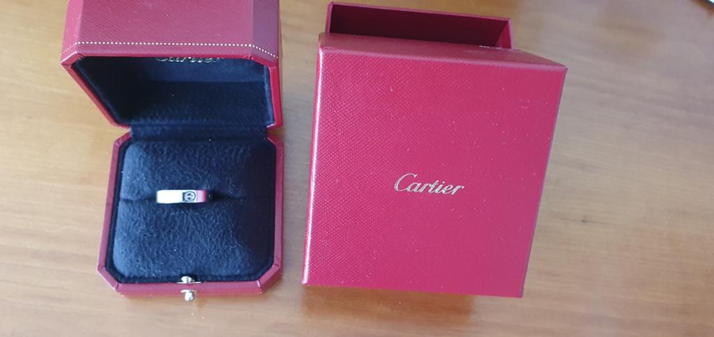 Cartier Love platina ring,klassiek model, Ophalen of Verzenden