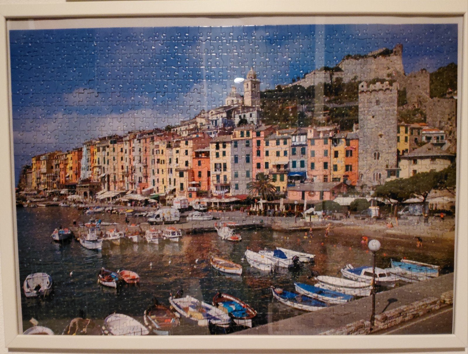 Ingelijste puzzel van Portovenere, Italië om op te hangen, Huis en Inrichting, Ophalen, Gebruikt, Foto of Poster, Oorspronkelijke maker