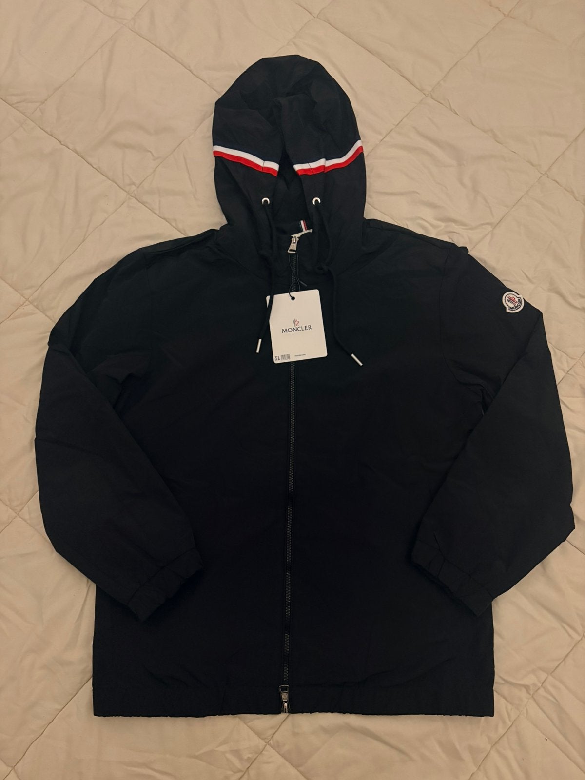 Moncler Jas Windbreaker L + NFC scan, Verzenden, Nieuw, Maat 52/54 (L), Zwart