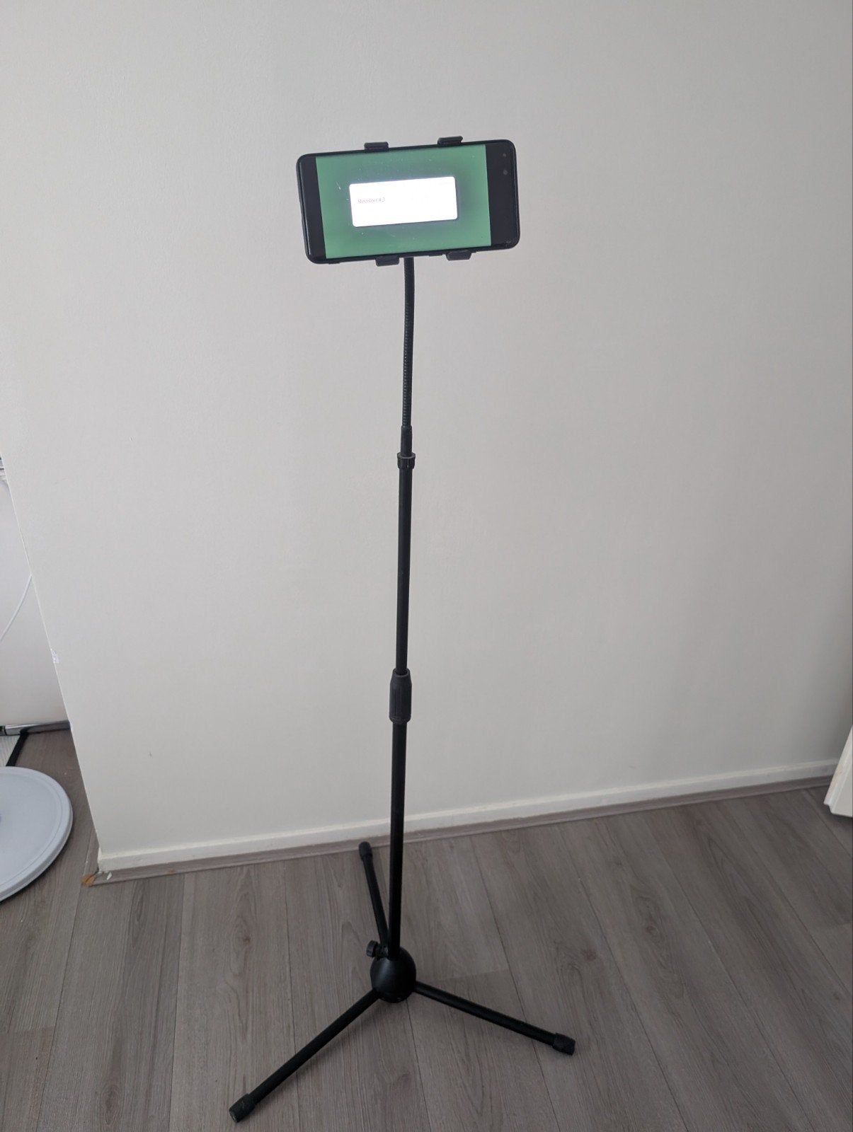 Verstelbaar Telefoon Statief Tripod 165cm + Flexibele Arm, Ophalen of Verzenden, Zo goed als nieuw