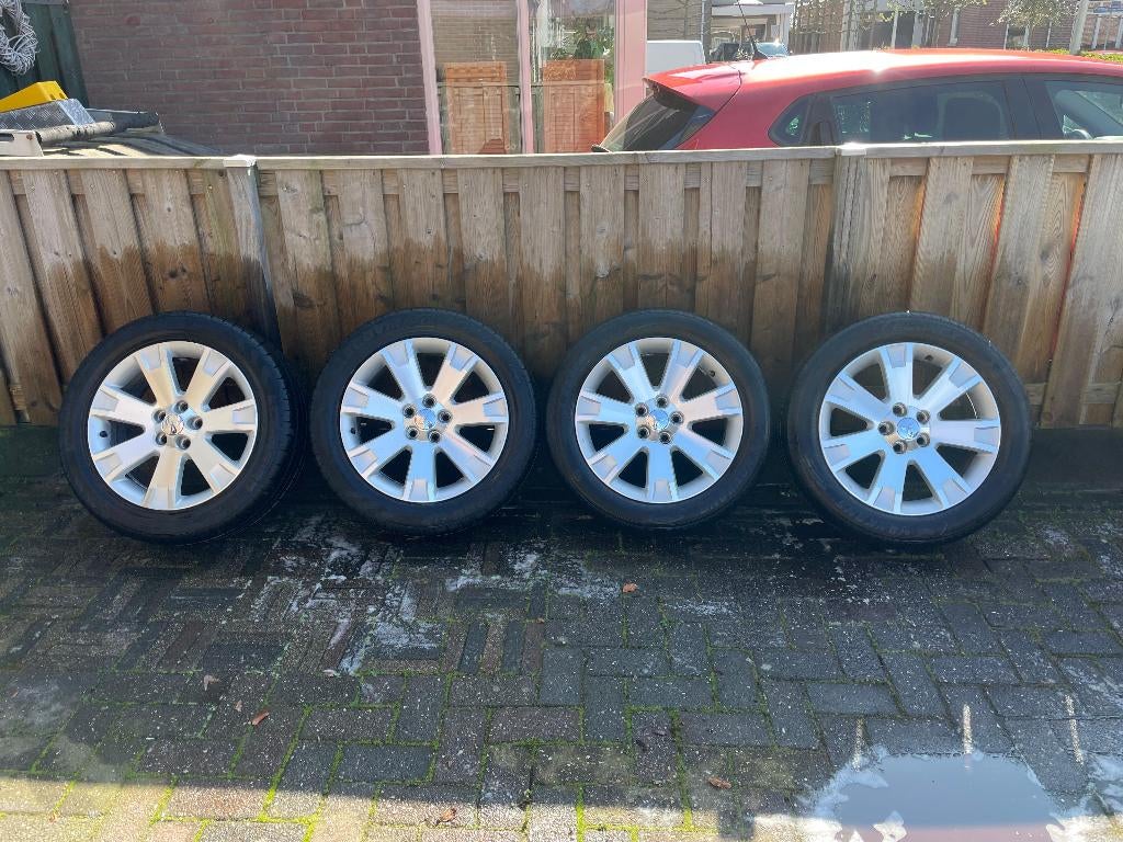 Mitsubishi Outlander velgen+banden 225/55/R18 5x114.3(Enkei), Auto-onderdelen, Banden en Velgen, Ophalen, 18 inch, Gebruikt, Banden en Velgen