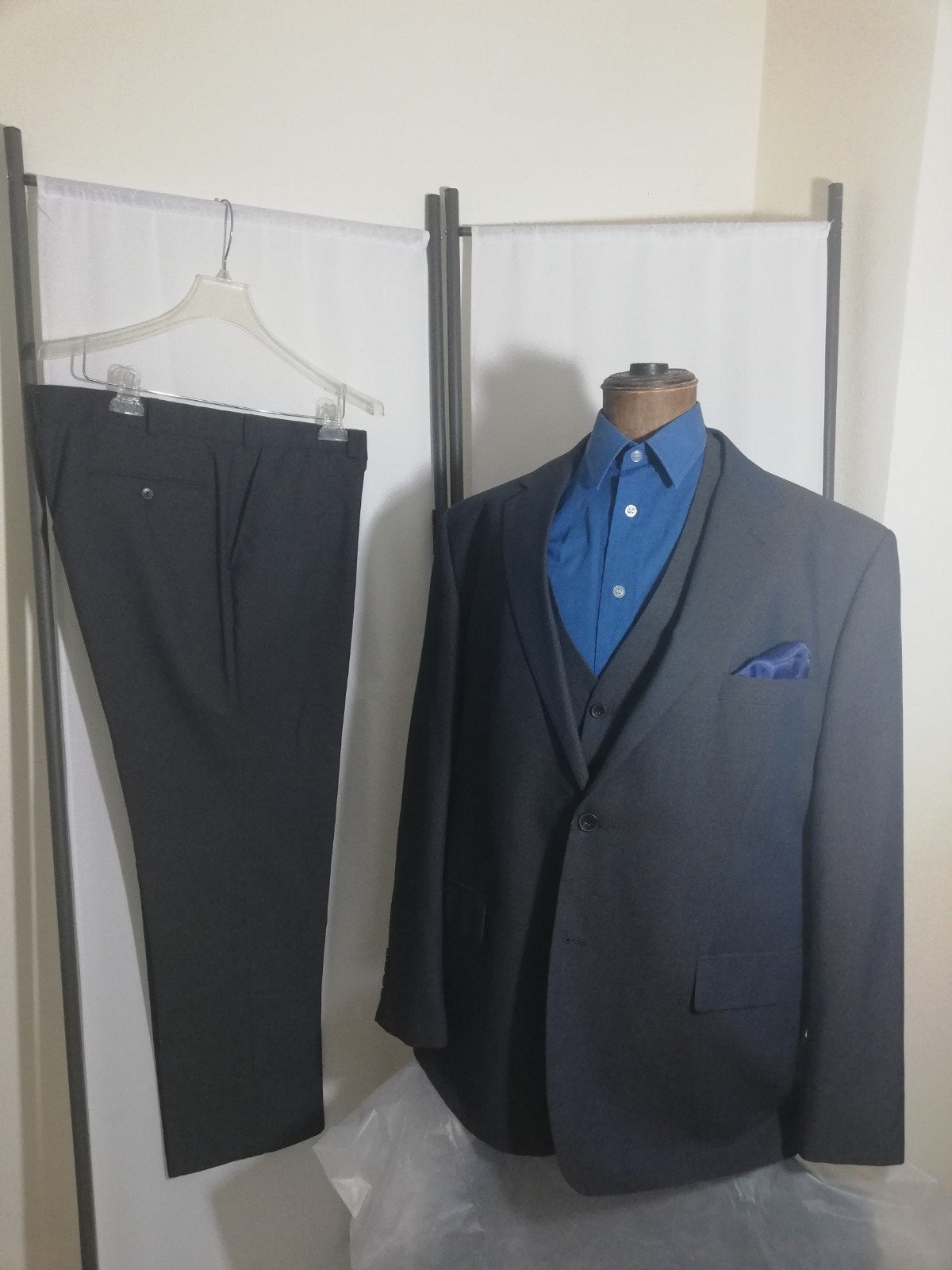 Elegante 3 delige heren kostuum maat 52/54 27kort, Maat 52/54 (L), Onbekend, Ophalen of Verzenden, Zo goed als nieuw