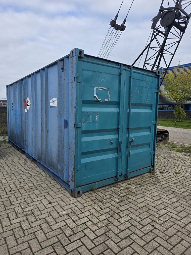 Gebruikte 20ft zeecontainer - Blauw, Ophalen