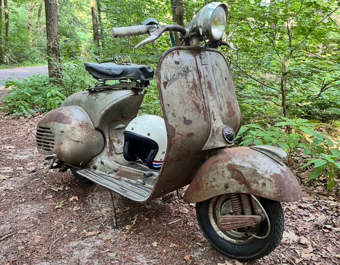 Vespa oldtimer 1954 , geen faro basso struzzo Gl klassieke, Scooter, Gebruikt, 125 cc, Handgeschakeld