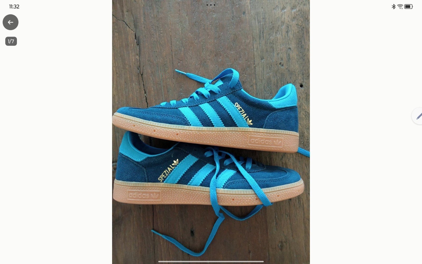 Adidas Spezial sneakers - Blauw/Turquoise - Maat 40, Adidas, Ophalen of Verzenden, Nieuw