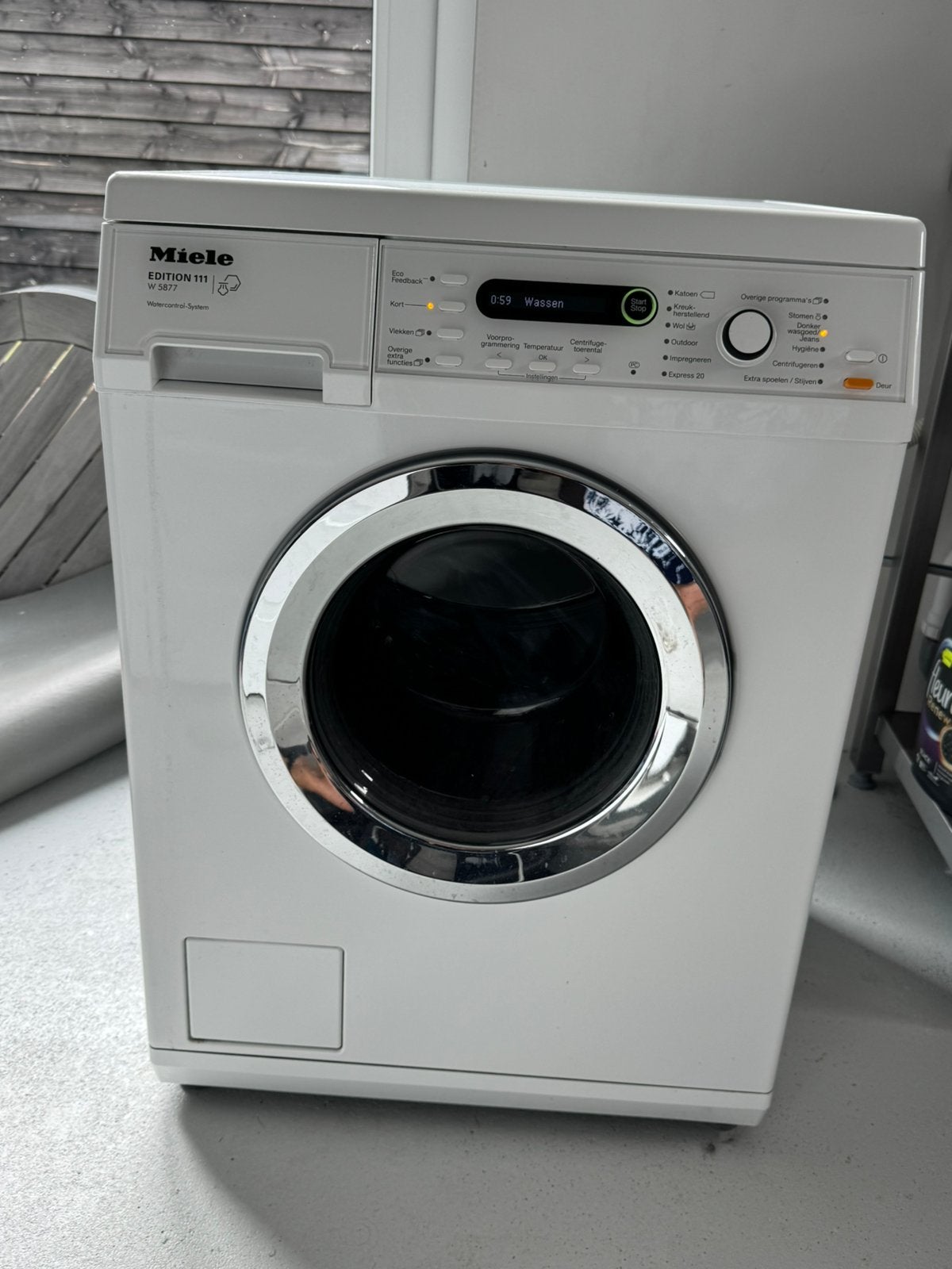 Miele W5877 edition 111, Witgoed en Apparatuur, Ophalen, Gebruikt, Voorlader, 85 tot 90 cm
