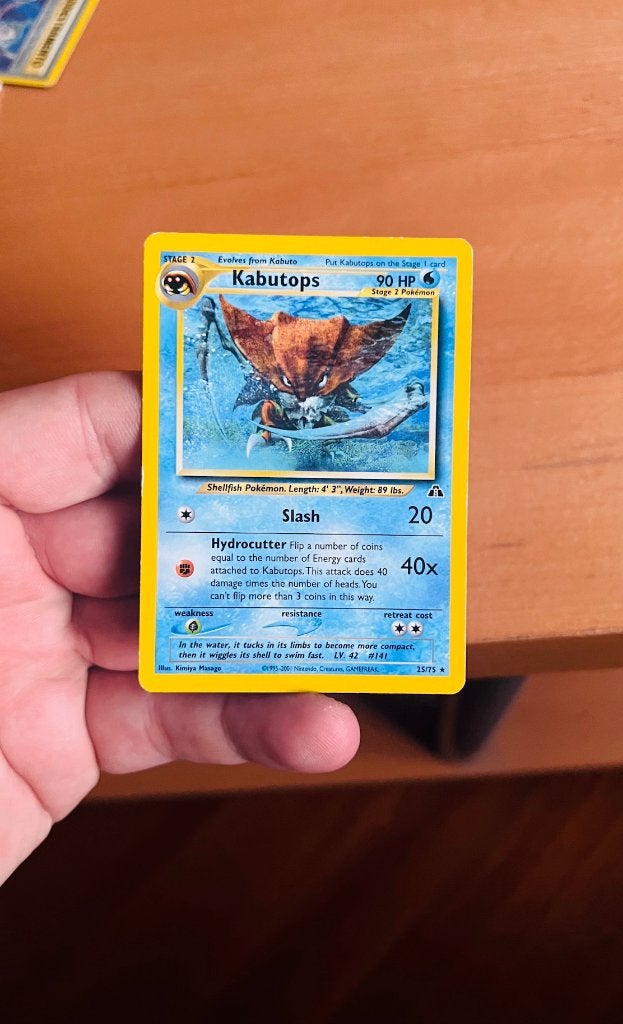 Kabutops 25/75 Neo Discovery Pokemon, Verzenden, Zo goed als nieuw, Losse kaart, Foil