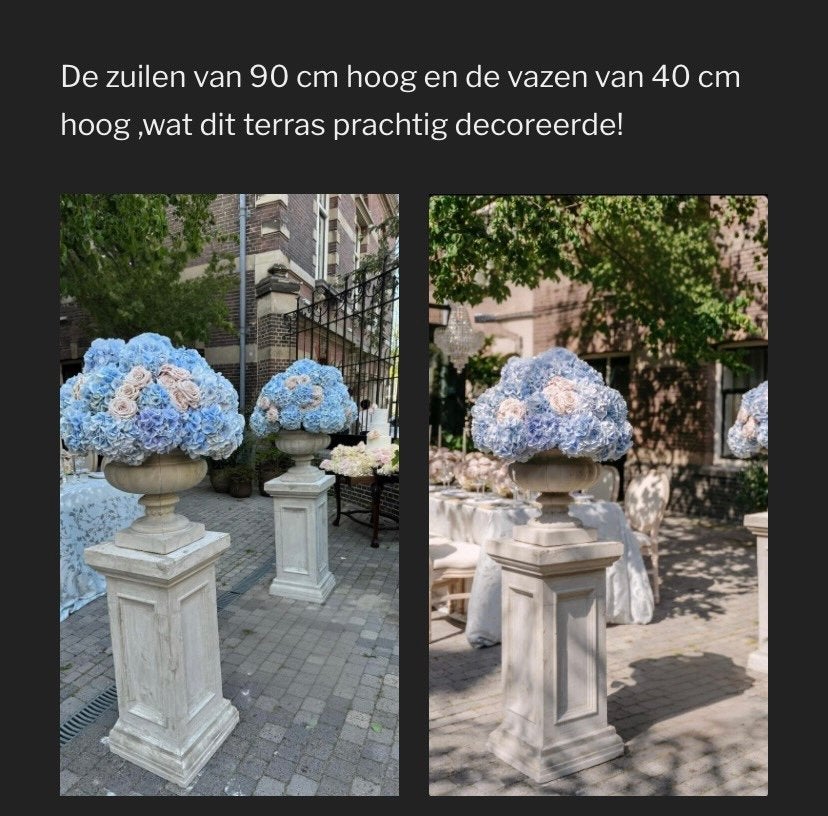 Italiaanse Betonnen tuindecoratie, sokkels, potten, vazen!, Ophalen, Nieuw, Beton, Overige typen