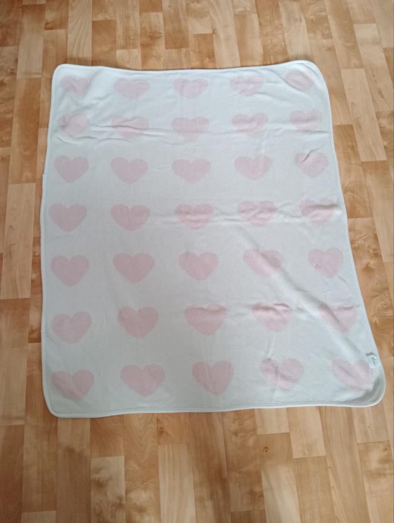 Babydeken met hartjespatroon, Ophalen of Verzenden