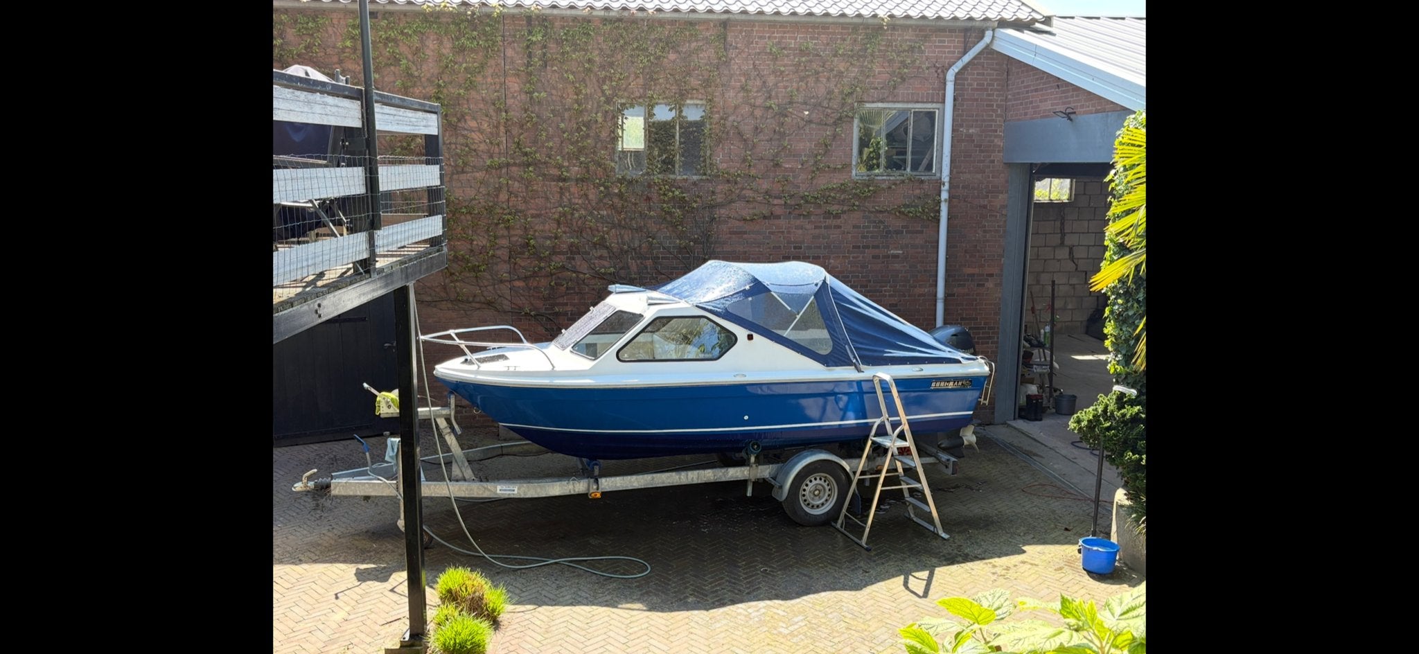 Beekman 520 Alfa de Luxe Yamaha 70pk BB en trailer, Ophalen, Overige merken, Gebruikt, Afdekzeil