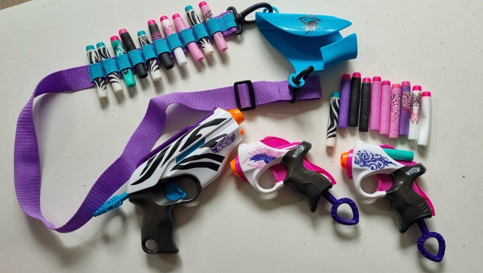 Nerf Rebelle Blasters Set - Gebruikt maar functioneel, Ophalen of Verzenden