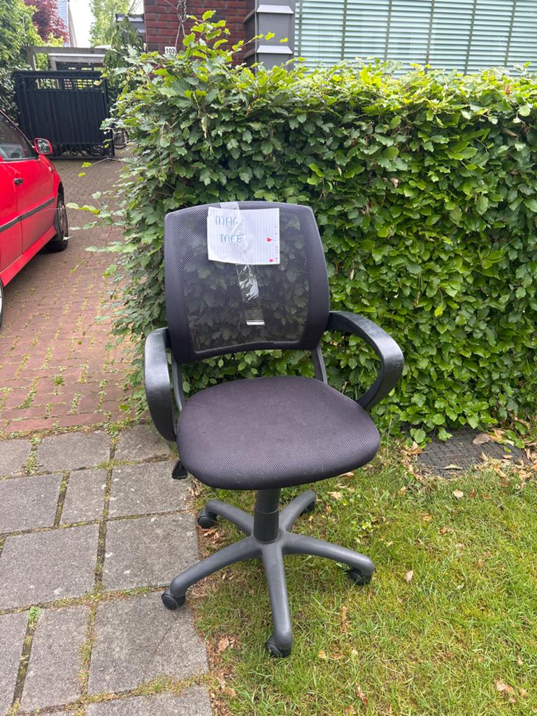 Gratis bureaustoel apeldoorn, Ophalen of Verzenden, Gebruikt, Zwart