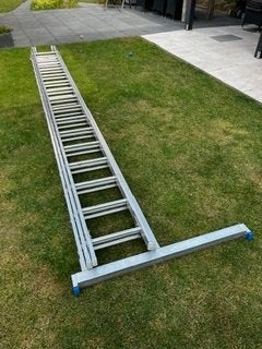 opsteekladder 10 meter 3 delig, Ophalen, Gebruikt, Ladder, 4 meter of meer