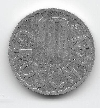 Oostenrijk 10 groschen 1989 KM# 2878, Verzenden, Oostenrijk, Losse munt