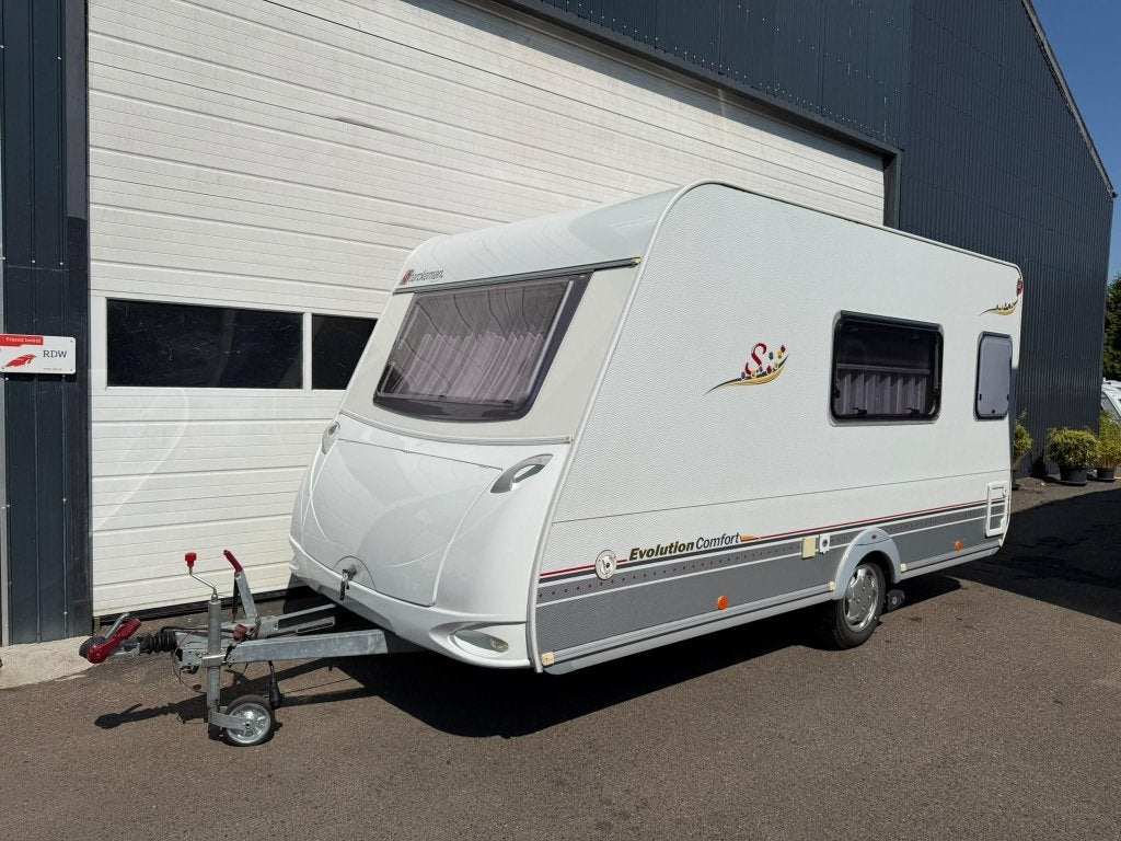 Sterckeman Evolution Comfort 410 CP + mover + voortent + lui, Sterckeman, Bedrijf, Dwarsbed, Tot en met 3