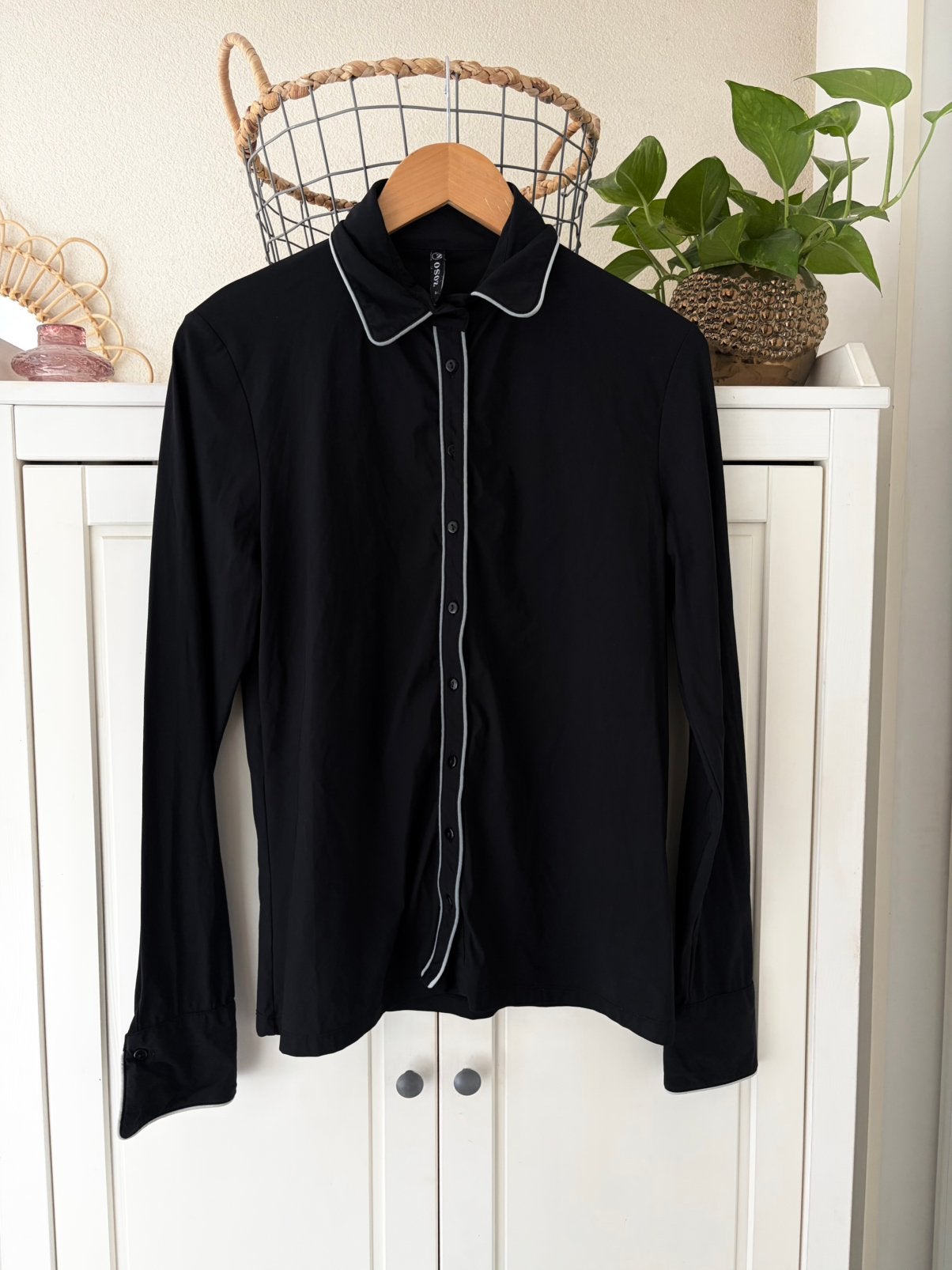 Zoso travelstof blouse maat L, Ophalen of Verzenden, Zo goed als nieuw, Maat 42/44 (L), Zwart