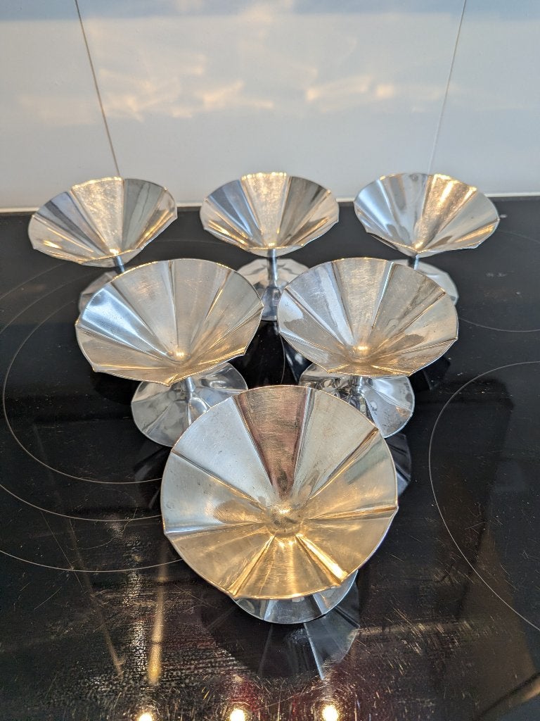 SOLA 90 Art Deco verzilverde coupes, Ophalen of Verzenden