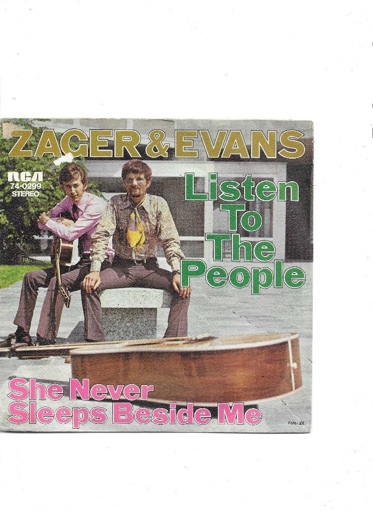 Single Zager & Evans - Listen to the people, Ophalen of Verzenden, Gebruikt, 7 inch, Pop