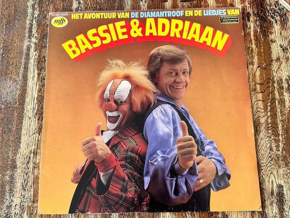 Bassie & Adriaan - Het Avontuur van de Diamantroof LP (1983), LP, Gebruikt, Ophalen of Verzenden, 12 inch