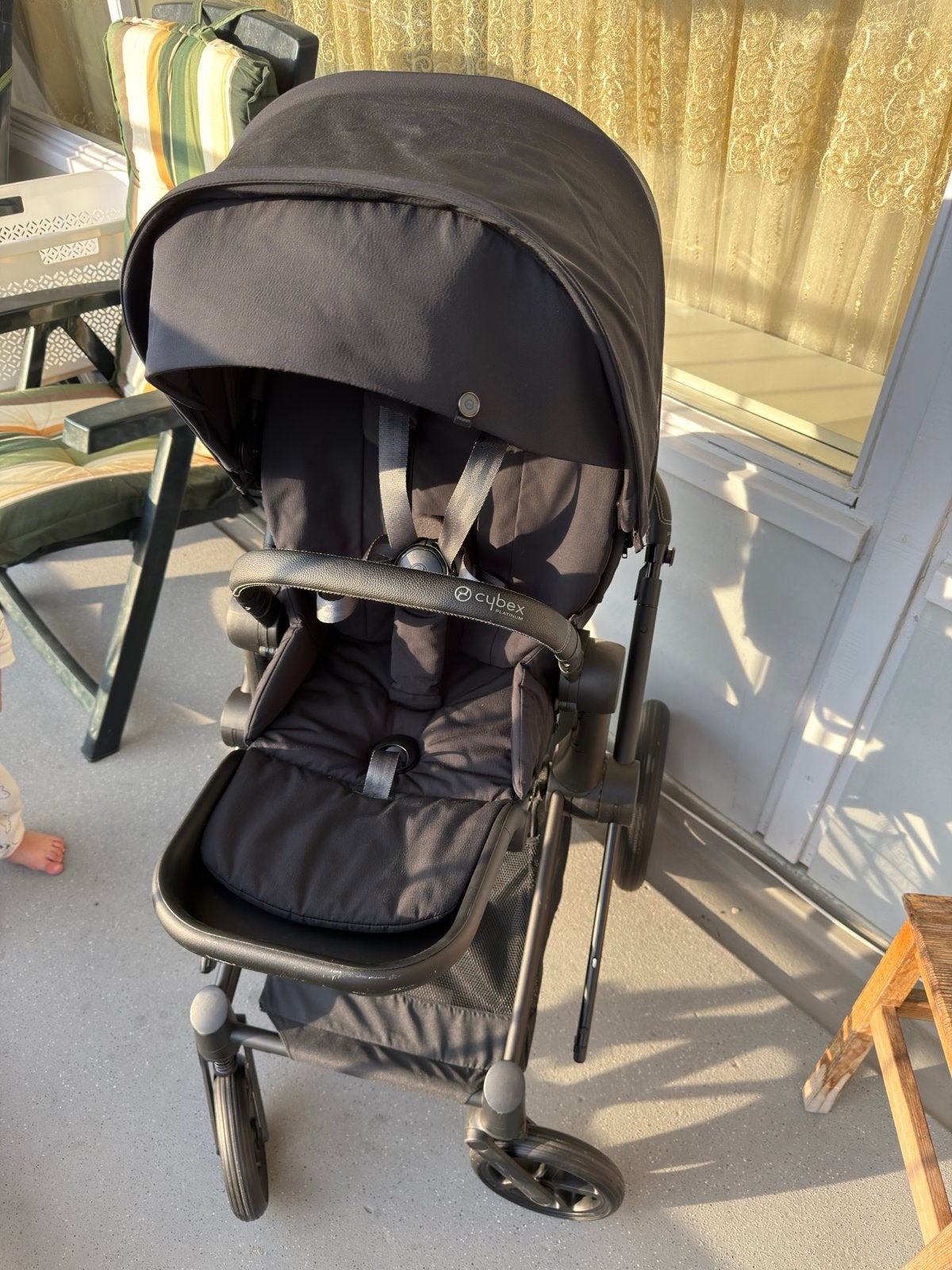 Cybex Priam kinderwagen Sepia Black, Verstelbare duwstang, Zo goed als nieuw, Ophalen, Kinderwagen