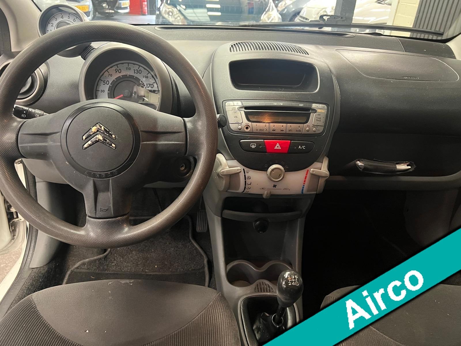Citroen C1 1.0-12V Ambiance Airco - Elektrische ramen, Auto's, Citroën, Voorwielaandrijving, Stof, Gebruikt, Zwart