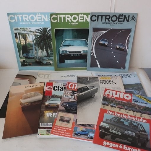 Citroen CX ook break stationcar folders tijdschriften SET, Boeken, Ophalen of Verzenden, Gelezen, Citroën