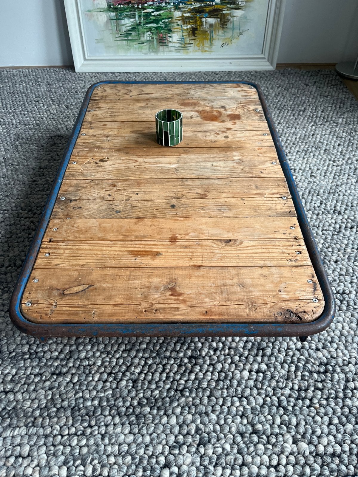 Vintage Pallet Salontafel - Industrieel Design, Huis en Inrichting, Ophalen, Gebruikt, 100 tot 150 cm, 50 tot 100 cm