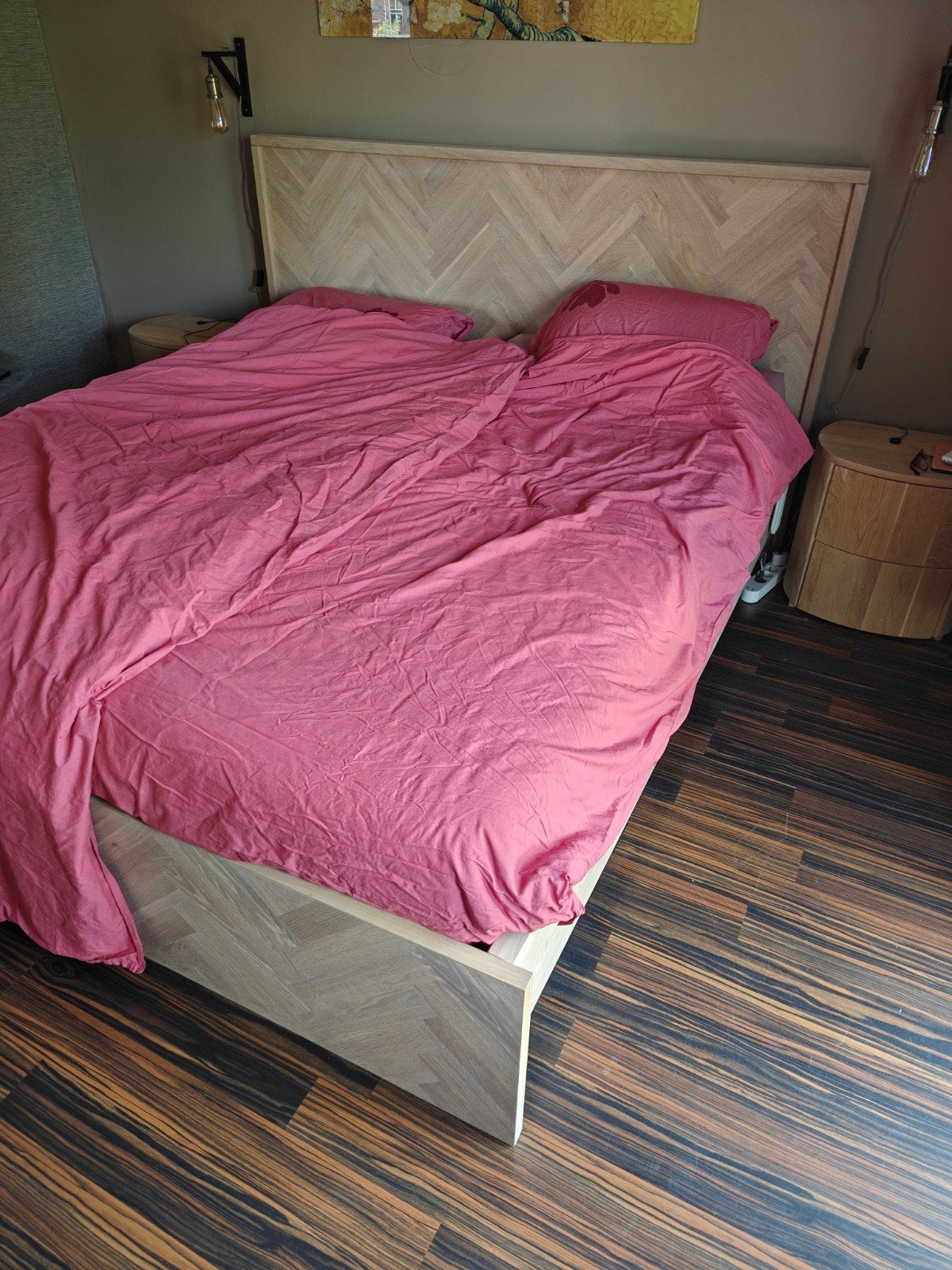 tweepersoons bed te koop, Ophalen, Tweepersoons, Zo goed als nieuw, 180 cm