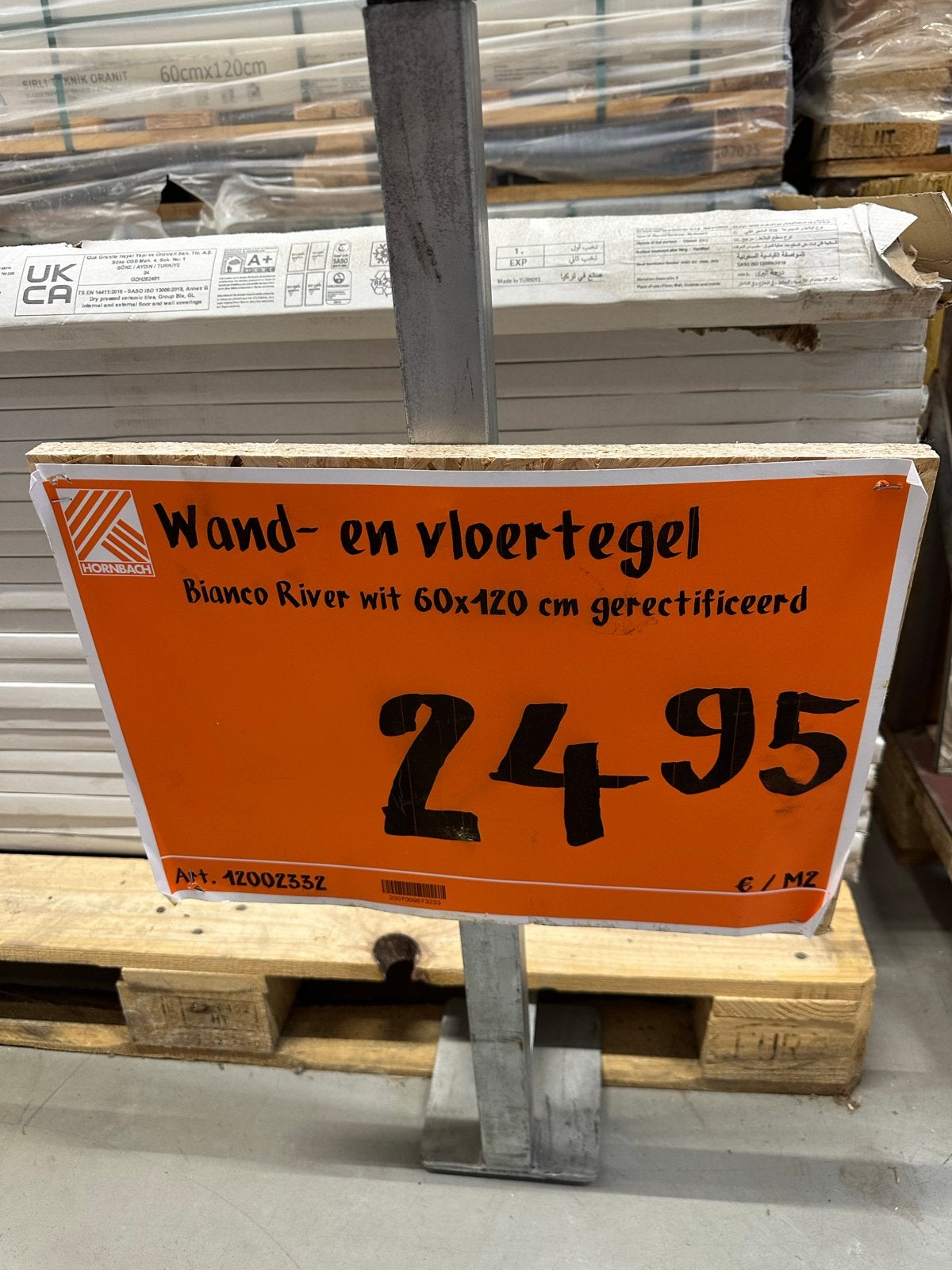 35m2 Bianco River wit 60x120 cm wand- en vloertegels, Ophalen, 60 cm of meer, Nieuw, 10 m² of meer