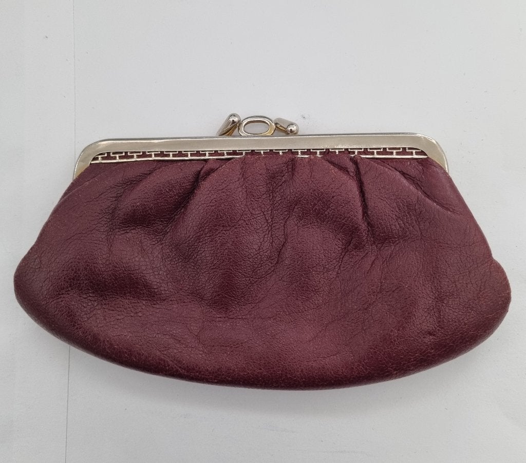 leren dames portemonnee met knipsluiting, Sieraden, Tassen en Uiterlijk, Portemonnees, Ophalen of Verzenden, Gebruikt, Rood, Leer