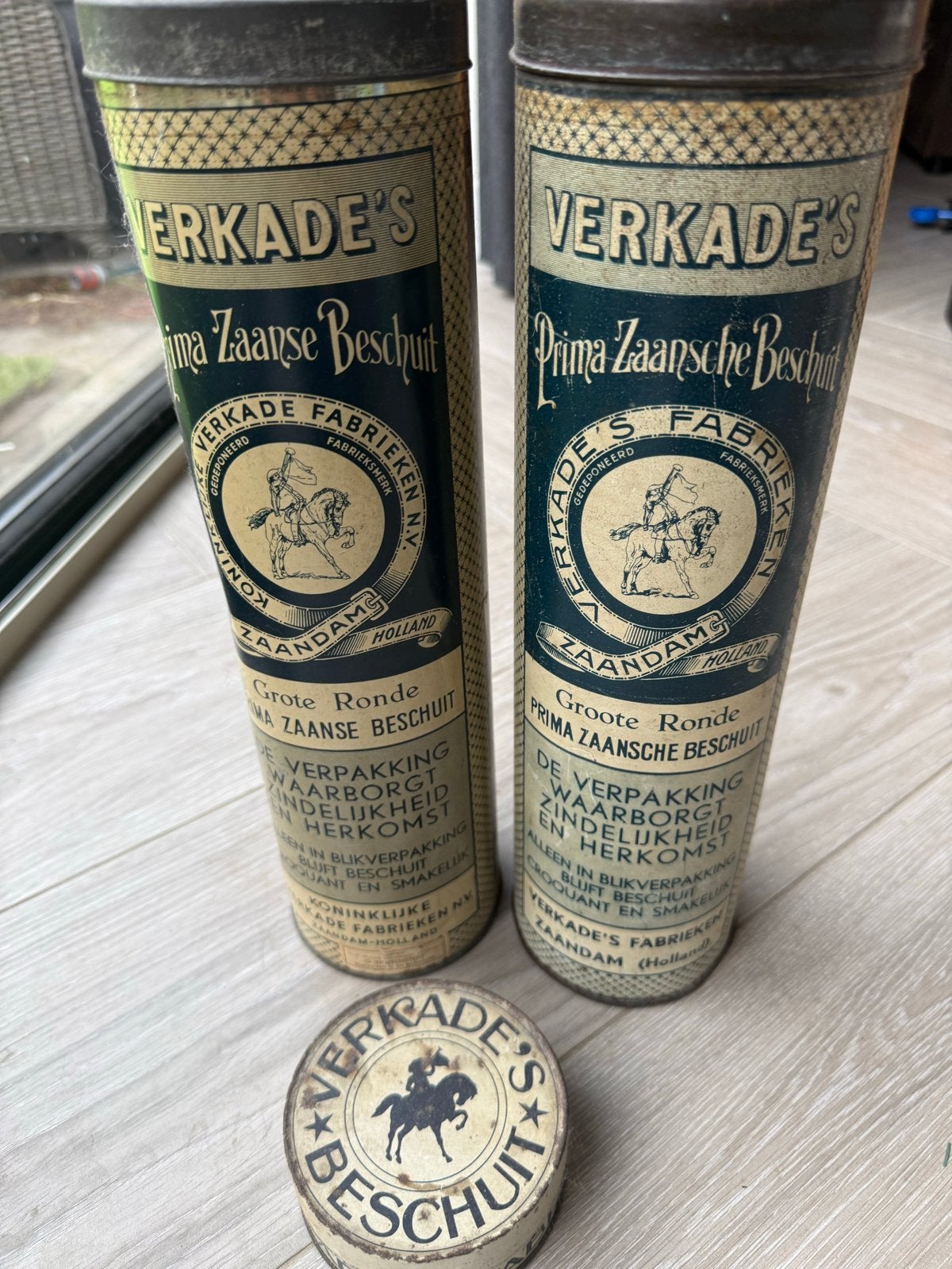 Vintage Verkade Beschuitbussen en Blikje - Zeldzaam!, Ophalen of Verzenden, Gebruikt, Beschuit, Verkade