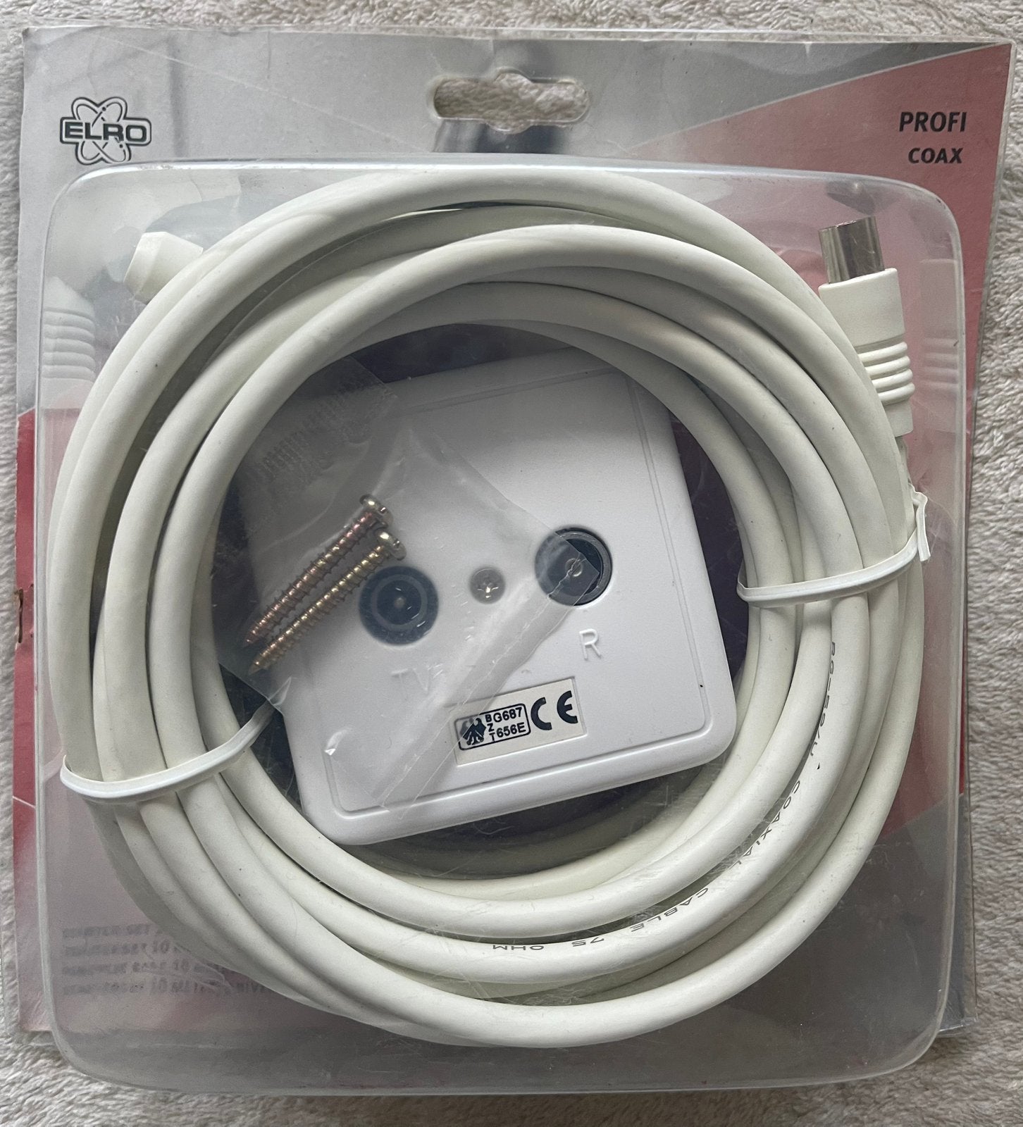 Elro Coax kast AV1981P 10 meter kabel, Ophalen, Panasonic, 50 Hz, Nieuw