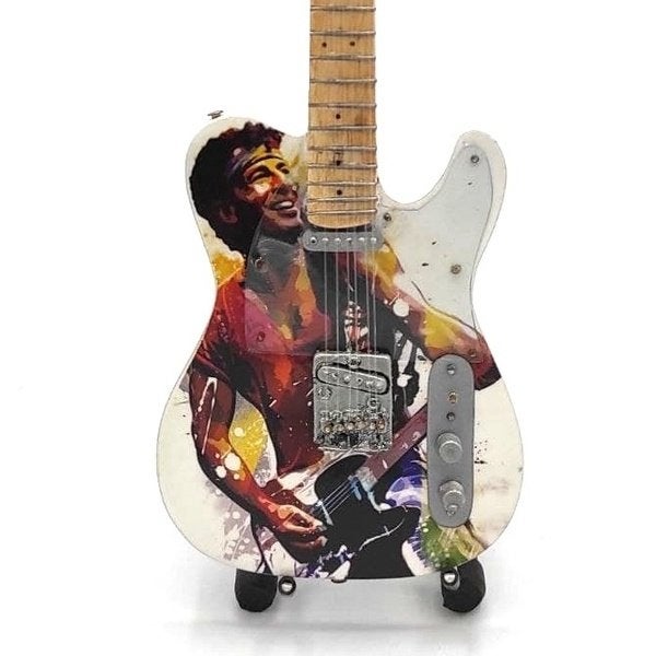 Bruce Springsteen foto kleur mini gitaar 25cm mini guitar, Info@deconoord.nl, Deco Noord, Nieuw, Ophalen of Verzenden