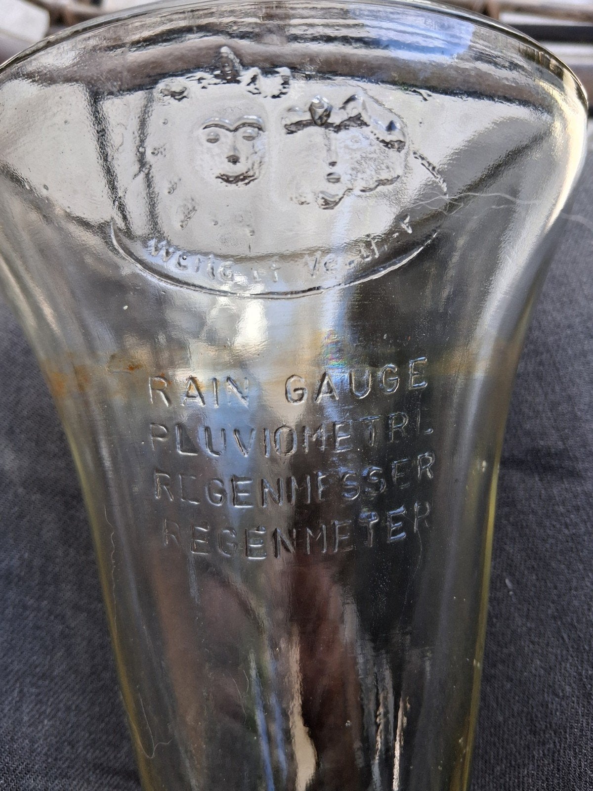 Ouderwetse regenmeter, Ophalen, Gebruikt