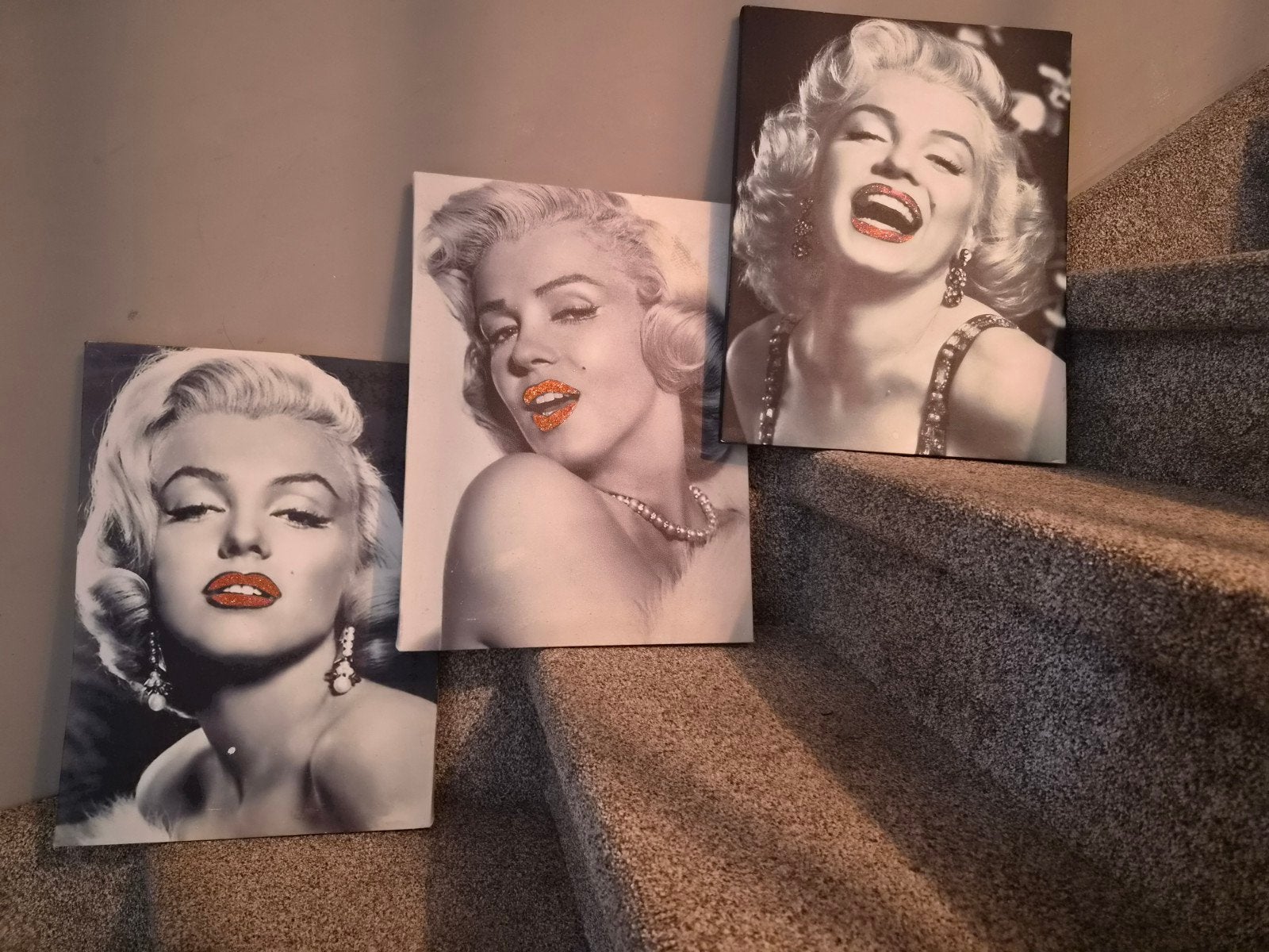 3-luik schilderij Marilyn Monroe, Antiek en Kunst, Film, Ophalen of Verzenden, Print, Op houten frame
