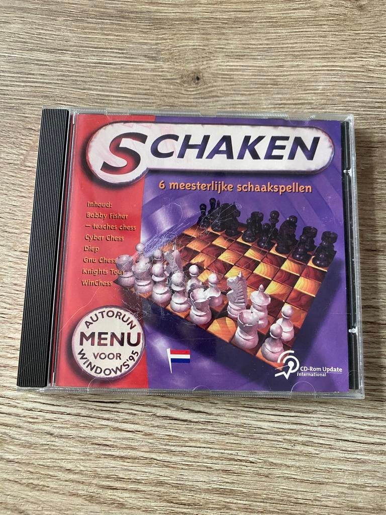 Schaken PC CD-ROM – 6 Schaakspellen incl. Bobby Fischer, 1 speler, Ophalen of Verzenden, Gebruikt, Vanaf 3 jaar