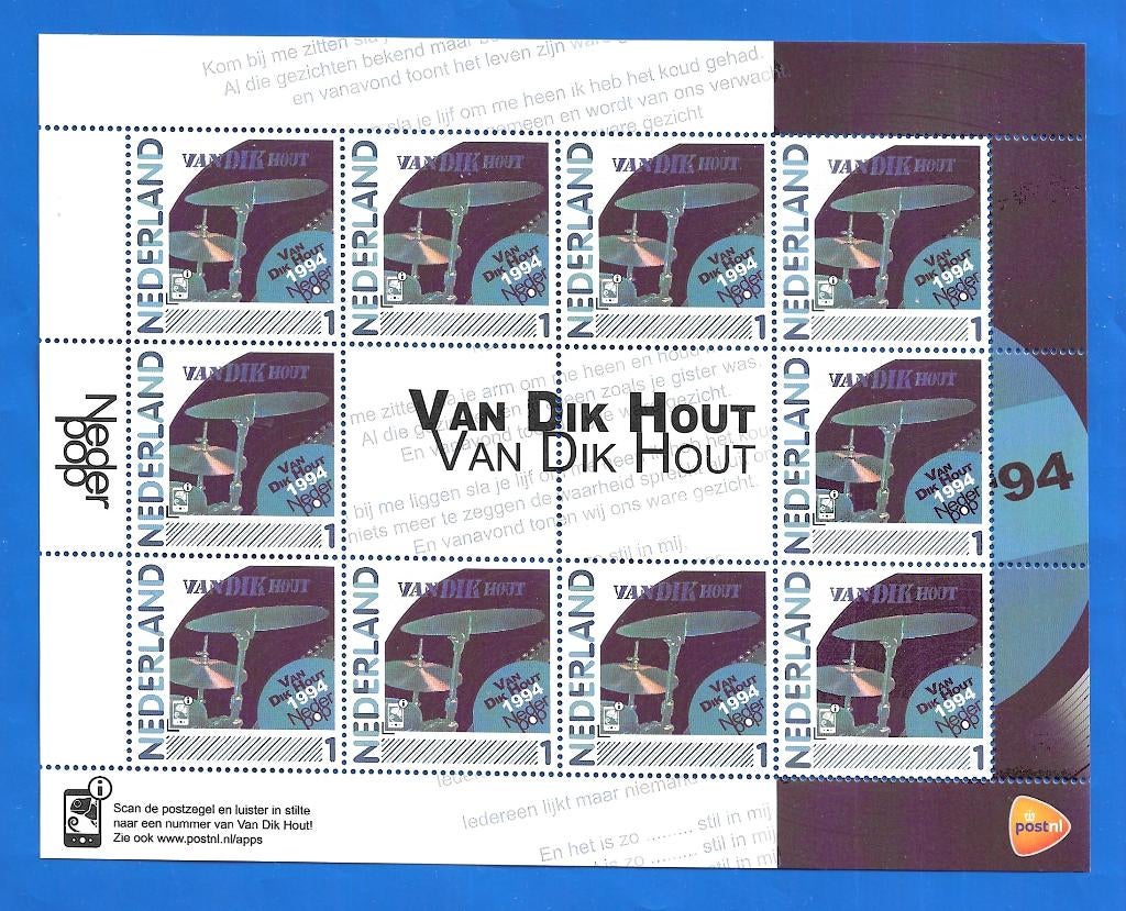 NVPH 2791-Ab-212011 Nederpop - Van Dik Hout, Postzegels en Munten, Verzenden, Na 1940, Postfris