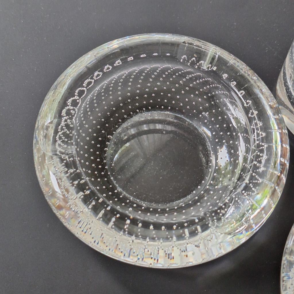 2 asbakken spijkerglas Copier Leerdam, Antiek en Kunst, Ophalen