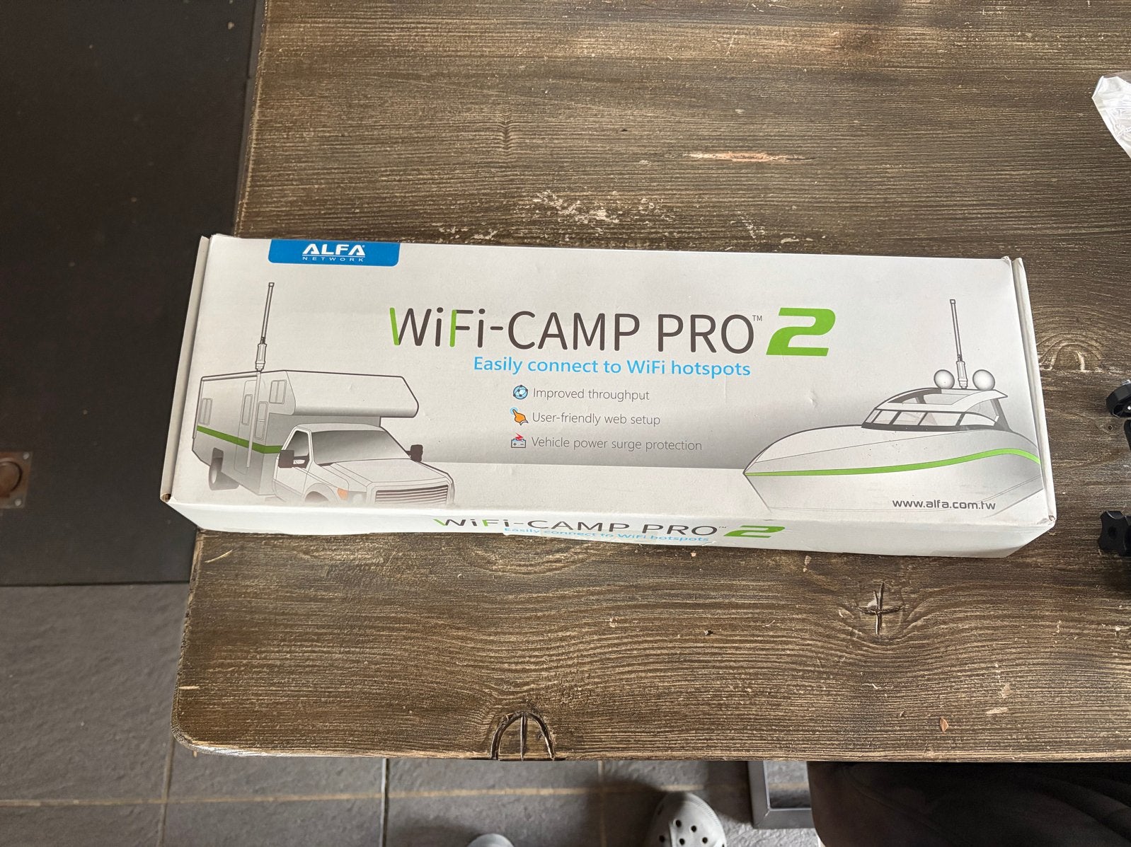 Alfa WiFi-Camp Pro 2 - WiFi Hotspot voor Camper/Boot, Ophalen of Verzenden, Zo goed als nieuw
